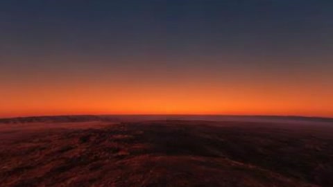 Solar eclipse over horizon at sunset — Stillmotion