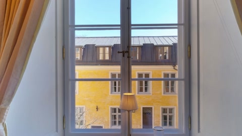 Elegant interior with curtains and artwork — Stillmotion