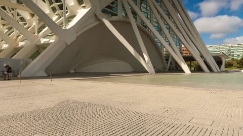 Modern museum plaza and bridges — Stillmotion