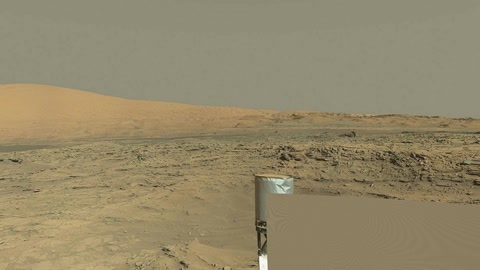 Arid desert plain with rocky dunes — Stillmotion
