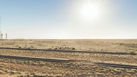 Rocket launch site in sandy desert — Stillmotion
