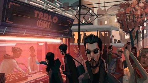 Crowded city street market scene — Stillmotion