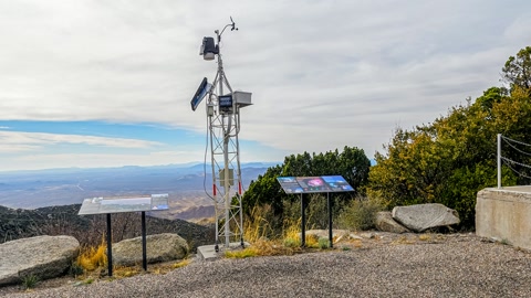 SARA, Burrell Schmidt, and Visitor Center Roll Off Roof Telescopes 360 Panorama — Stillmotion