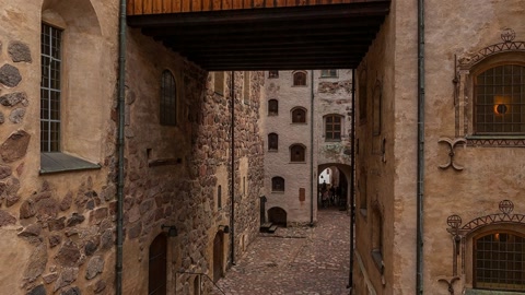 Stone fortress with wooden balconies — Stillmotion