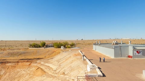 Rocket booster on construction site — Stillmotion
