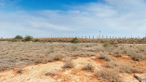 Desert road with rocket launch pad — Stillmotion