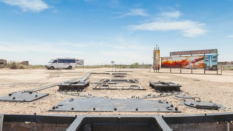 Kasbah memorial site in desert — Stillmotion