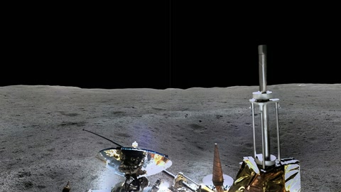 Lunar surface with spacecraft hardware — Stillmotion