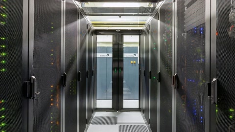 Server room with network racks — Stillmotion
