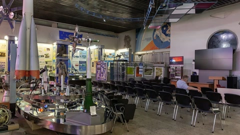 Aerospace museum exhibit hall interior — Stillmotion