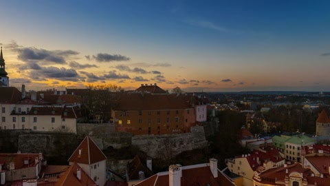 Historic cityscape with church towers — Stillmotion