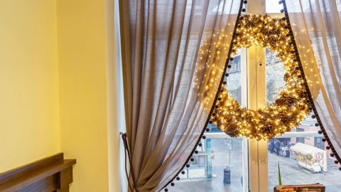 Decorated restaurant interior with staircase — Stillmotion