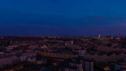 City skyline with skyscrapers at dusk — Stillmotion