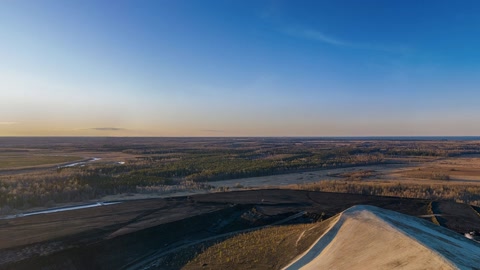 Eroded badlands with industrial area — Stillmotion