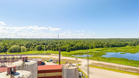 Industrial storage tanks by the harbor — Stillmotion