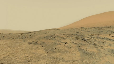 Rocky desert with rover instruments — Stillmotion
