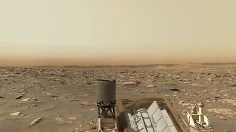 Rocky desert plain with distant dunes — Stillmotion