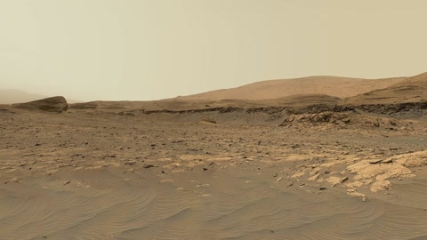 Rugged desert terrain with rover equipment — Stillmotion