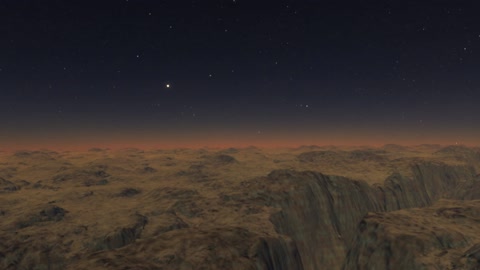 Night badlands terrain under stars — Stillmotion