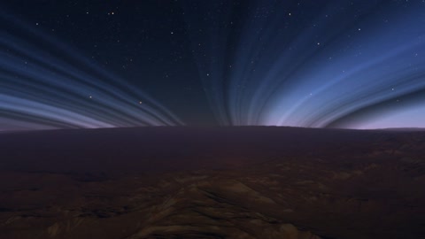 Volcanic landscape under starry sky — Stillmotion
