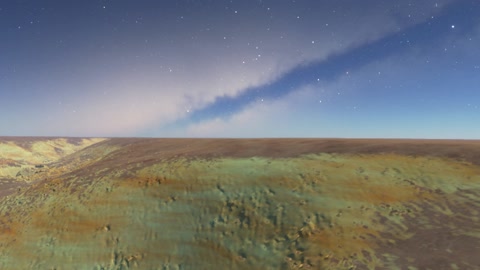 Rocky desert under starry sky — Stillmotion