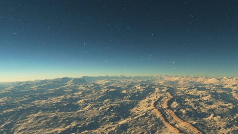 Distant rocky surface under starry sky — Stillmotion