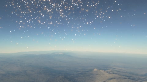 Starry sky over rugged terrain — Stillmotion