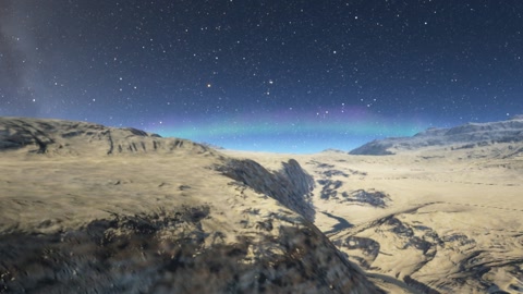 Starry night over barren mountains — Stillmotion