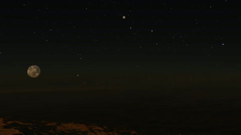 Starry night over rugged terrain — Stillmotion