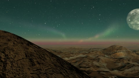 Rocky badlands under starry sky — Stillmotion