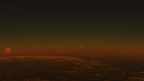 Martian desert terrain at sunset — Stillmotion
