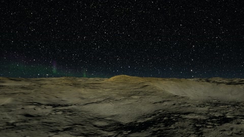 Volcanic terrain under starry night sky — Stillmotion