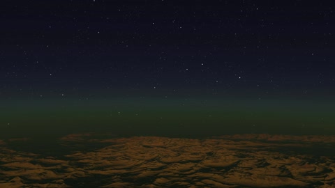 Starry night over dark terrain — Stillmotion