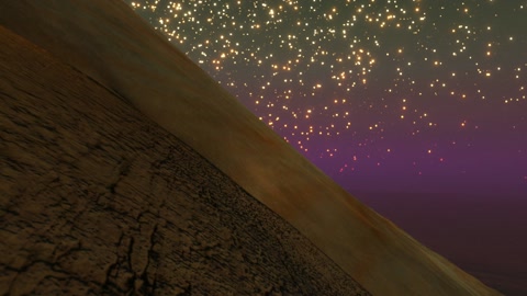 Starry night sky over rocky terrain — Stillmotion