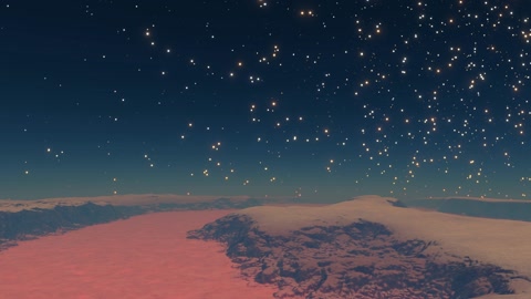 Starry sky over icy terrain — Stillmotion