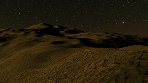 Desert hills under starry night sky — Stillmotion