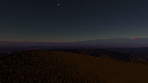 Volcanic desert at dusk — Stillmotion