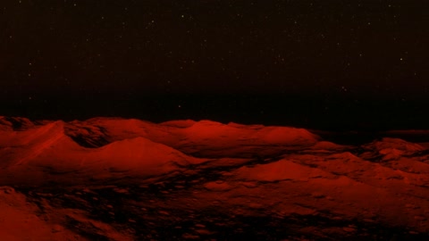 Night volcano landscape under stars — Stillmotion
