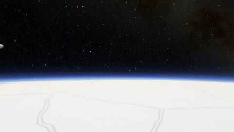Snow-covered icy terrain under starry sky — Stillmotion