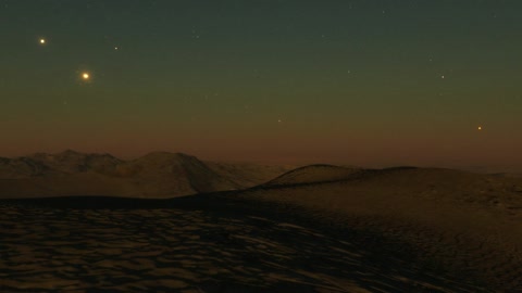 Desert dunes under starry sky — Stillmotion