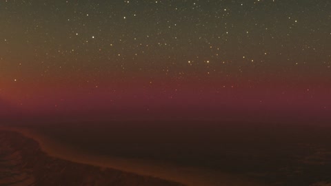 Volcanic landscape under starry sky — Stillmotion