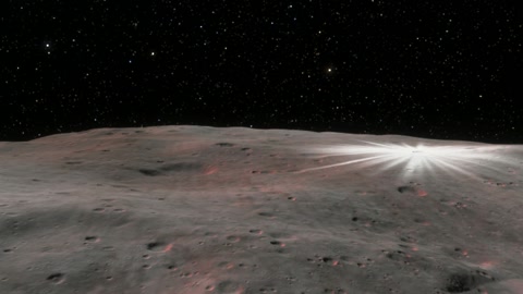 Cratered lunar surface at night — Stillmotion
