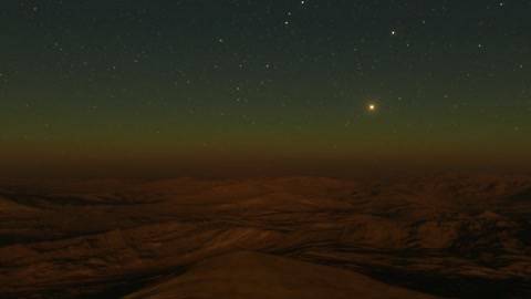 Starry night sky over rugged terrain — Stillmotion