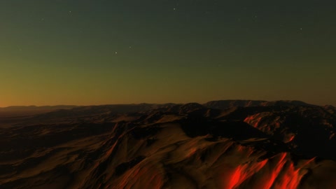 Night volcanic mountain range — Stillmotion