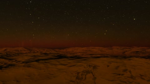 Starry night sky over barren terrain — Stillmotion