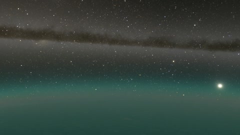 Starry night over planet horizon — Stillmotion