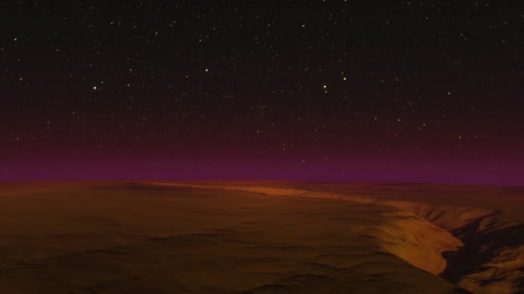 Starry alien sky over barren terrain — Stillmotion