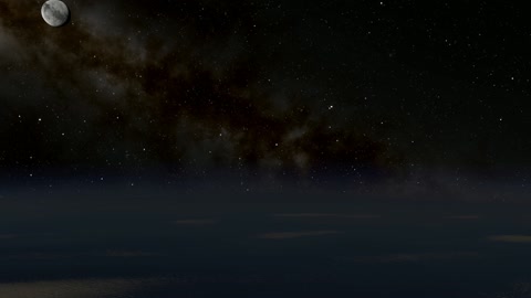 Starry sky over planet horizon — Stillmotion