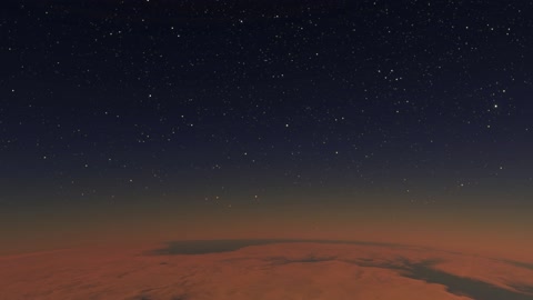 Starry sky with red clouds — Stillmotion