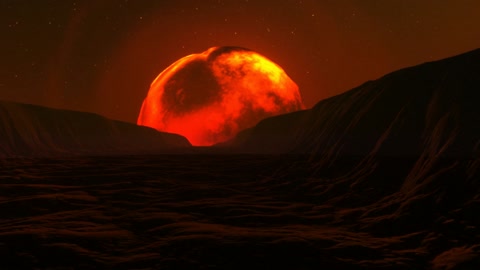 Night volcanic landscape — Stillmotion